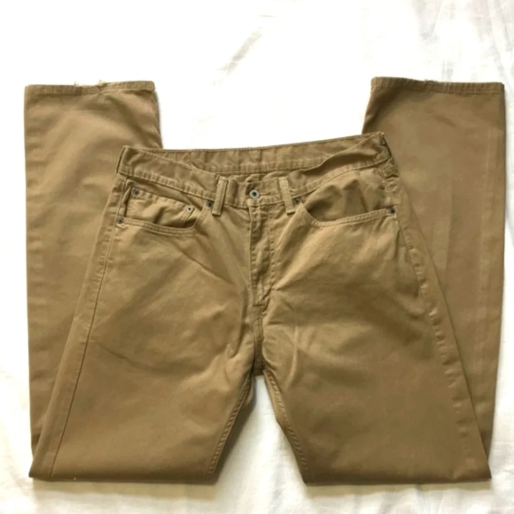 Levi’s 505 Classic Regular Straight Leg Jeans Tan 34 Waist
